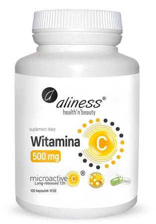 Aliness Witamina C 500 mg 100 kapsułek vege o przedłużonym wchłanianiu