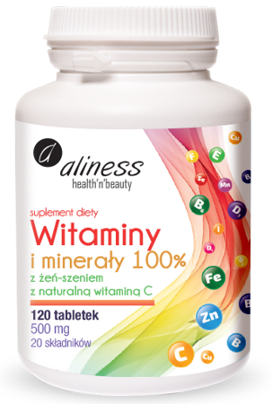 Aliness Witaminy i Minerały 100% 120 tabletek