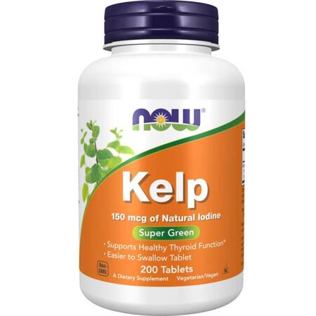 Now Foods Kelp (Jod) 200 tabletek