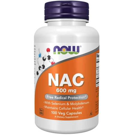 Now Foods N-Acetylo Cysteina (NAC) 600 mg 100 veg kapsułek
