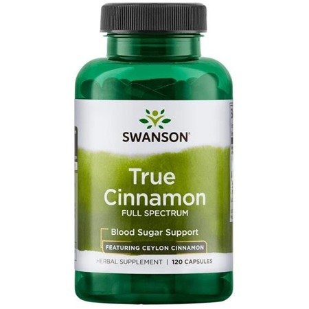 Swanson Cynamon Cejloński (True Cinnamon) 300 mg 120 kapsułek