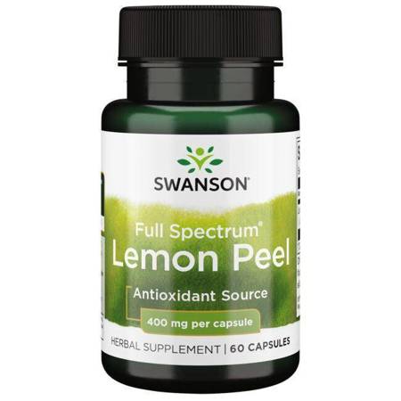 Swanson Cytrynowa Skórka (Lemon Peel) 400 mg 60 kapsułek