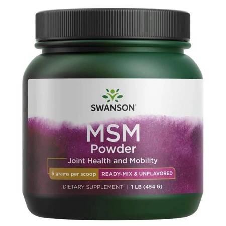 Swanson MSM Metylosulfonylometan 100% Puder 454g