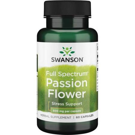 Swanson Męczennica Cielista (Passion Flower) 500 mg 60 kapsułek