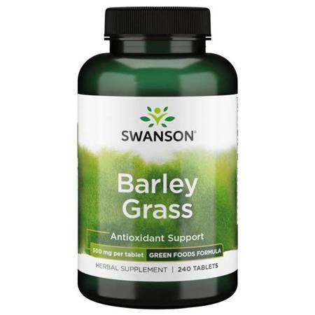 Swanson Młody Jęczmień (Barley Grass) 500 mg 240 tabletek