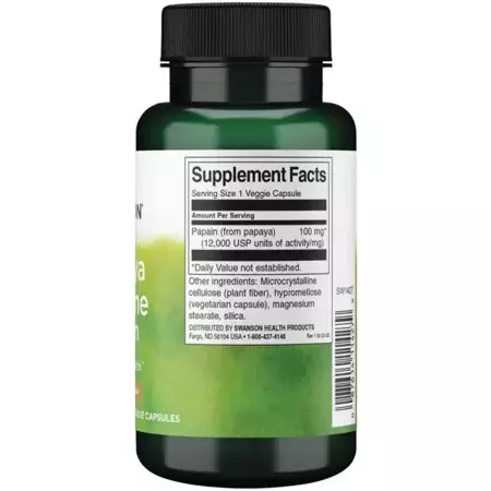 Swanson Papaina (Enzym Papai) 100 mg 90 kapsułek