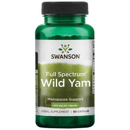 Swanson Pochrzyn Włochaty (Wild Yam) 400 mg 60 kapsułek