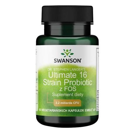 Swanson Probiotyk Dr. Stephen Langer's Ultimate 16 szczepów z FOS 60 kapsułek