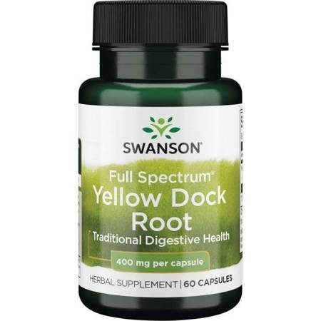 Swanson Szczaw Kędzierzawy (Yellow Dock) 400 mg 60 kapsułek