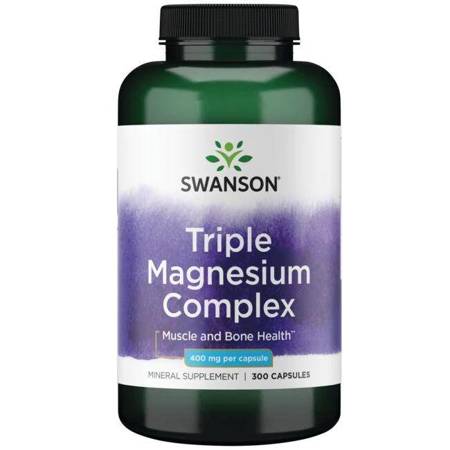 Swanson Triple Magnesium Complex 400 mg 300 kapsułek
